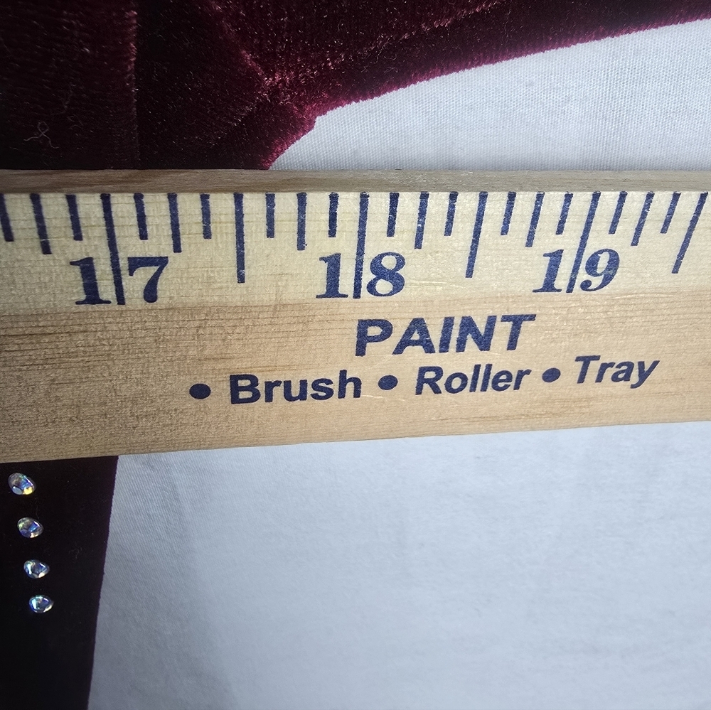 Windsor Elegant Burgundy Studded Long Sleeve Wrap Dress Sz M - Picture 10 of 13